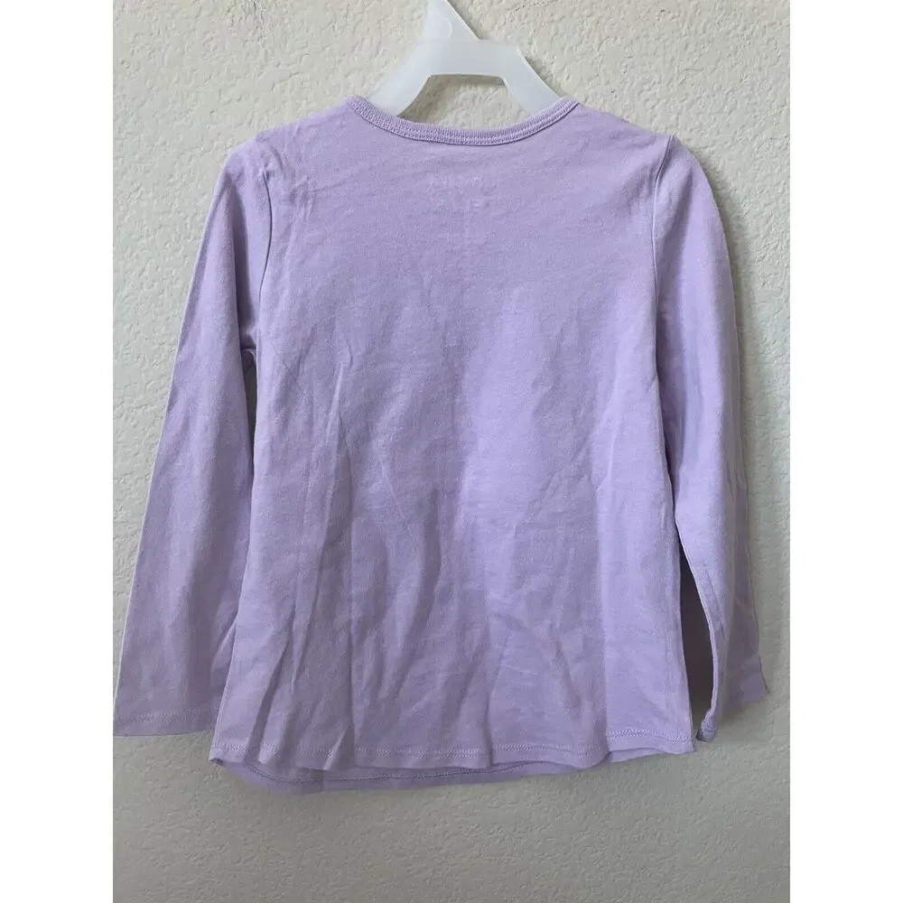 Jumping Beans Lilac Pikmi Unicorn Stars Rainbow Long Sleeve Girls' Top Size 5 - Picture 4 of 4